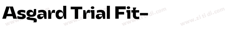 Asgard Trial Fit字体转换